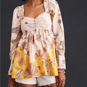 Let Me Be Poplin Babydoll Blouse